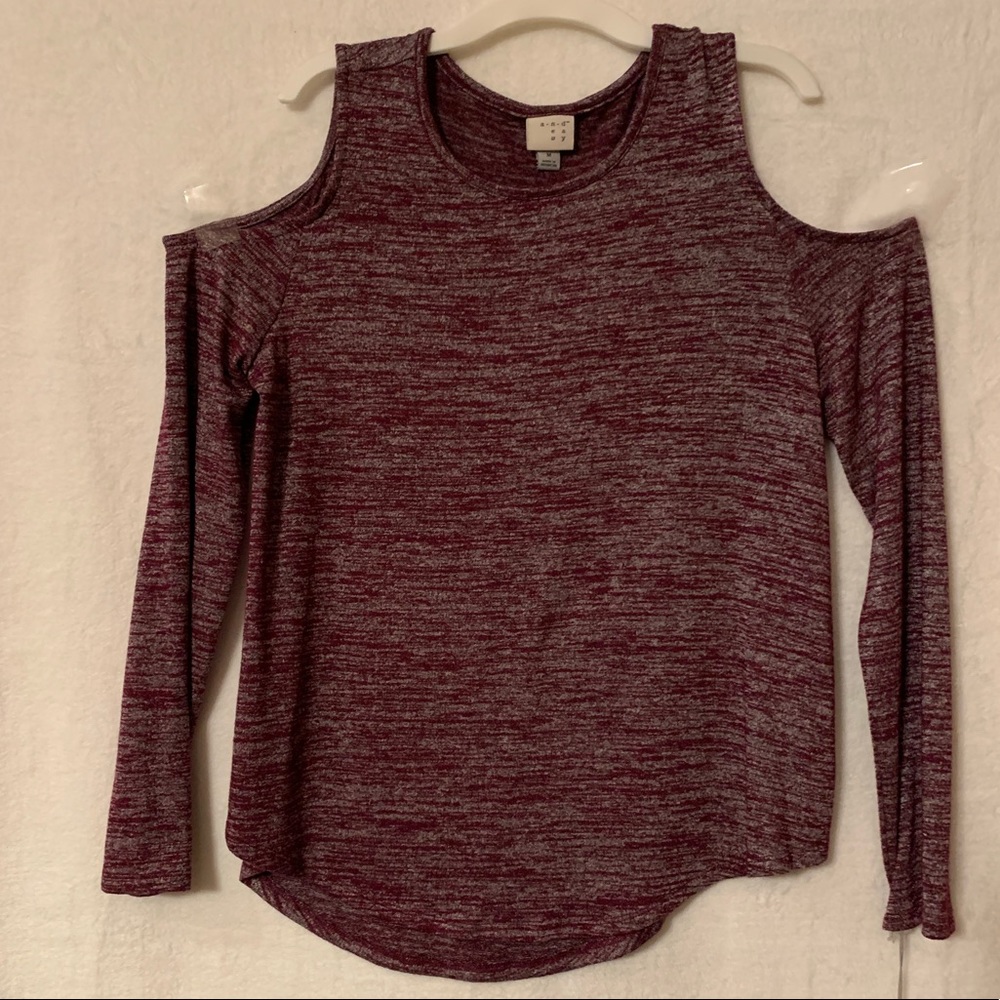 NWT heather purple long sleeve top